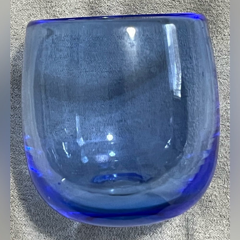 Blue Glass Sake Cup - Never Used
